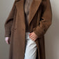 Wool, alpaca and mohair camel coat