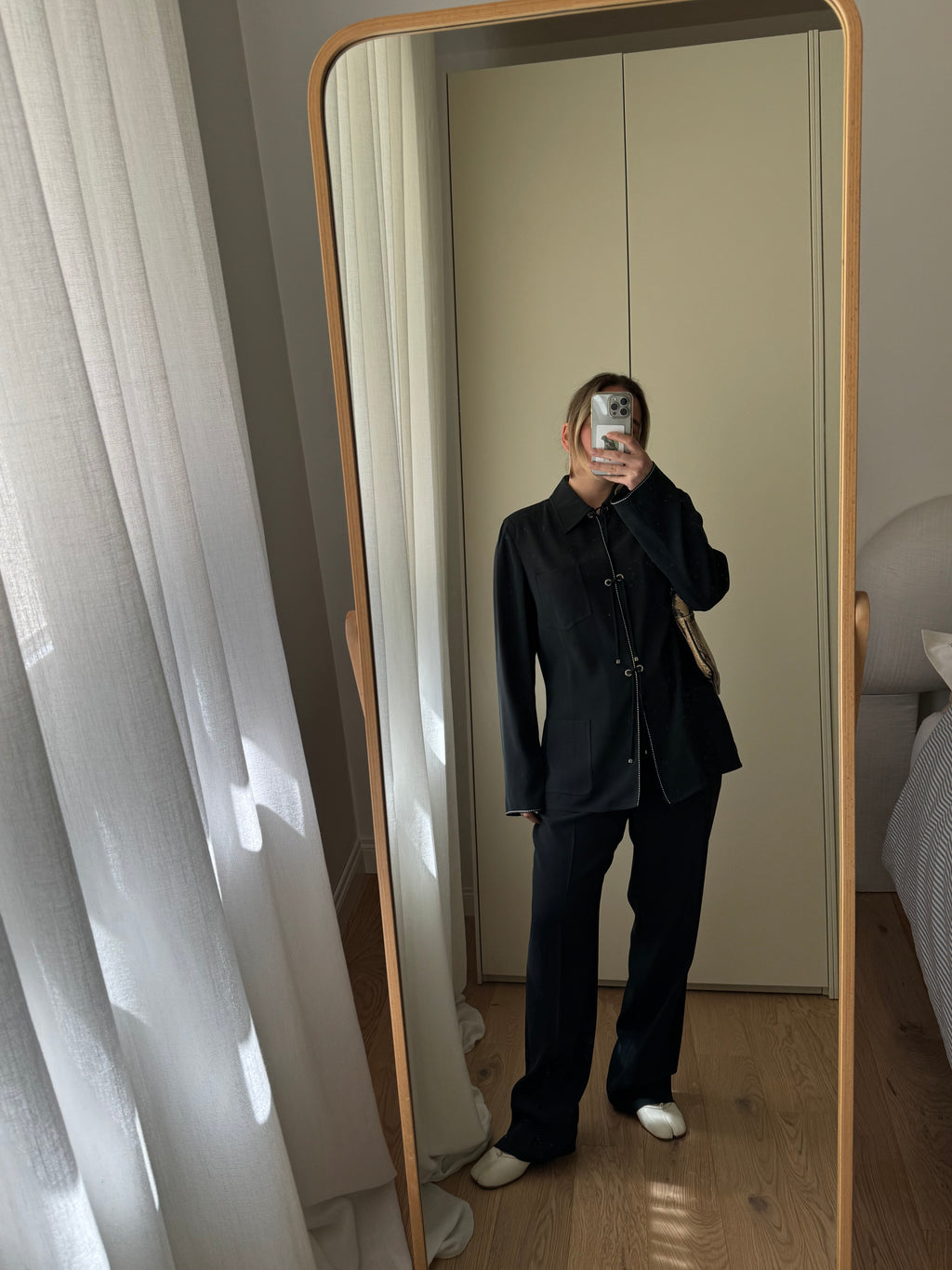 Blue Suit with Contrast Stitching