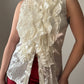 Satin ivory top
