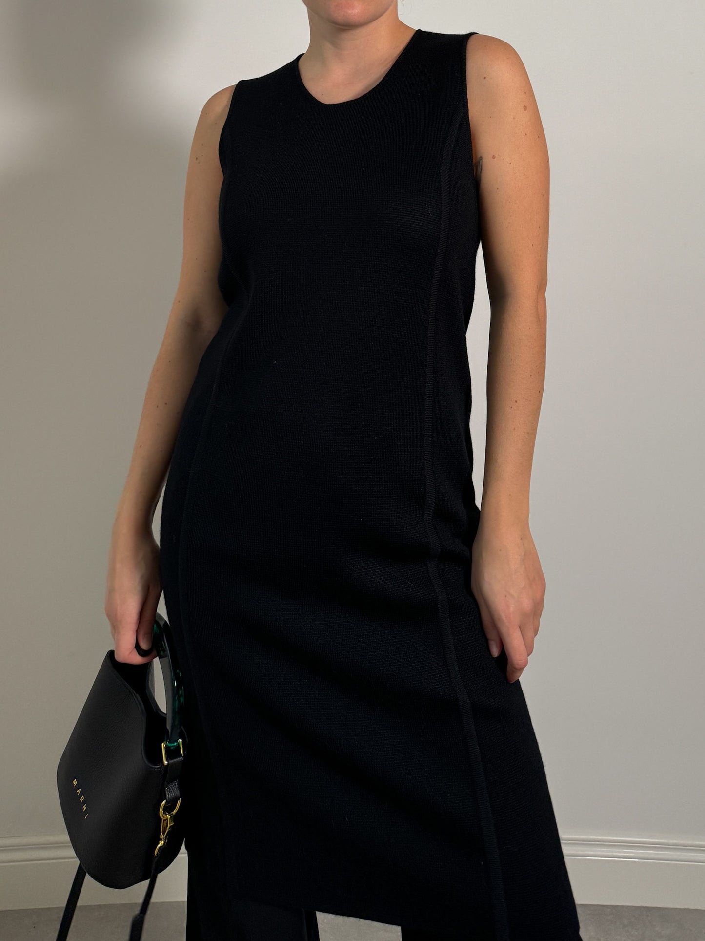 Pure wool black dress