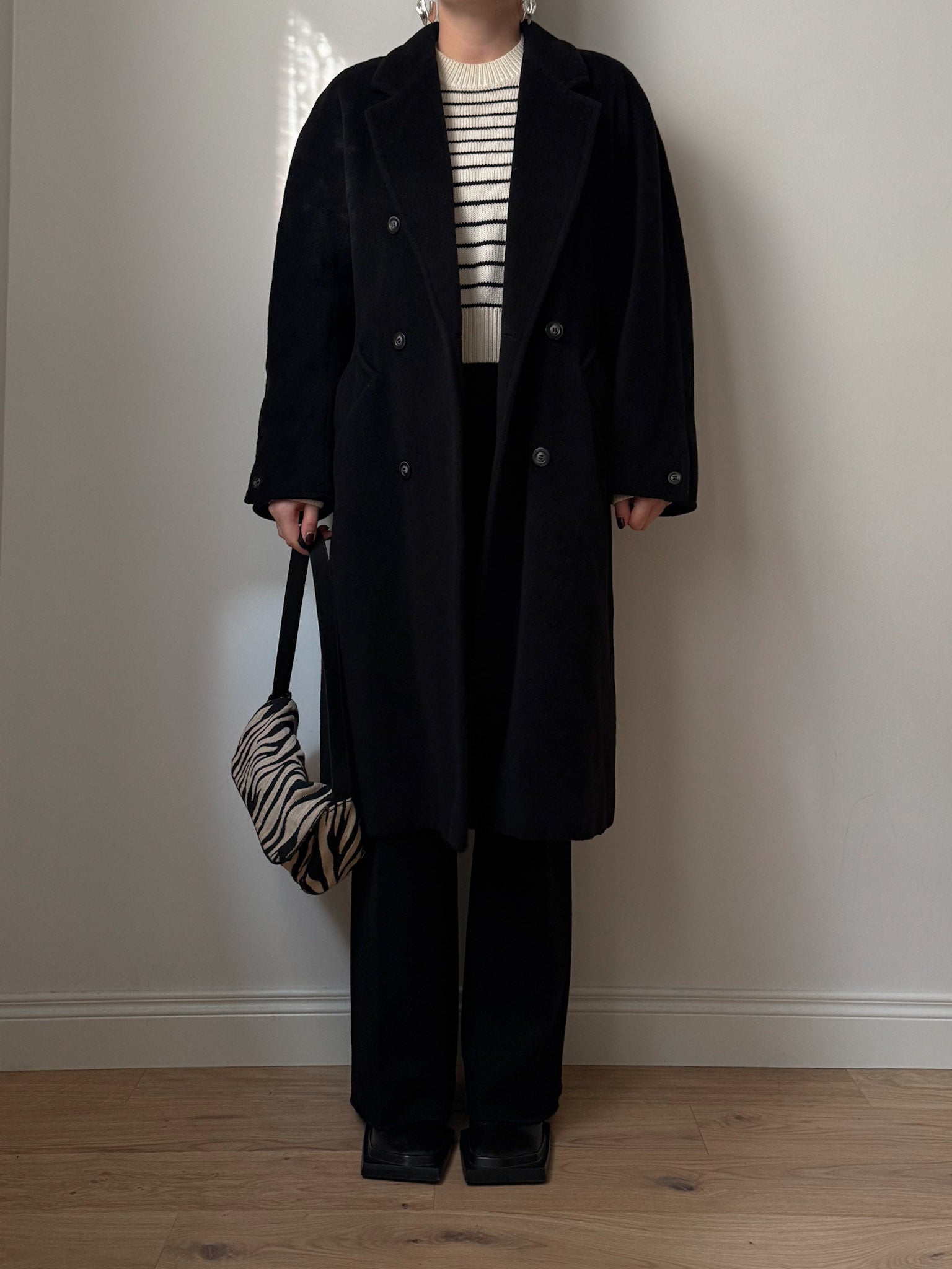 Max Mara 101801 black coat