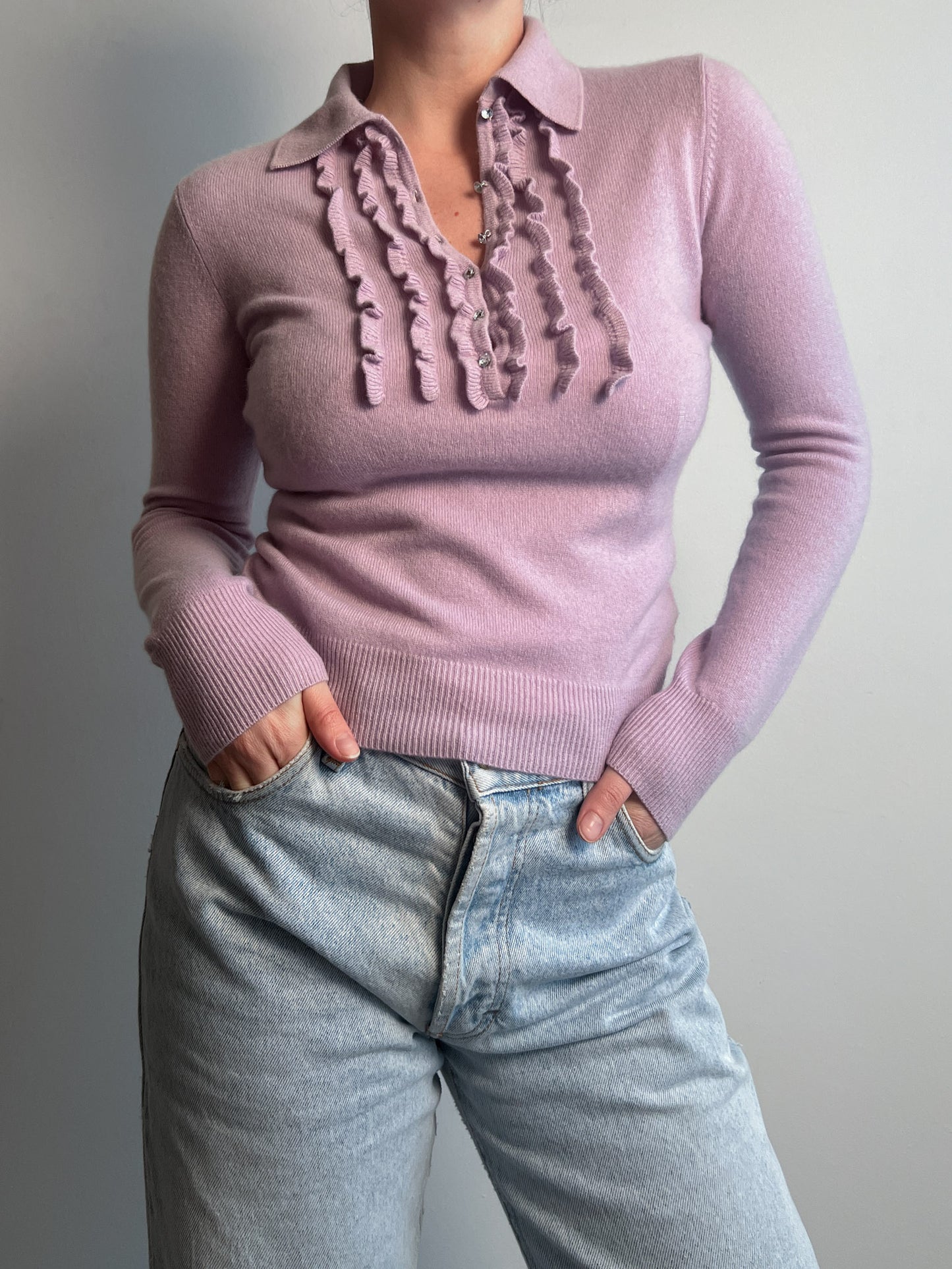 Pure cashmere lilac sweater