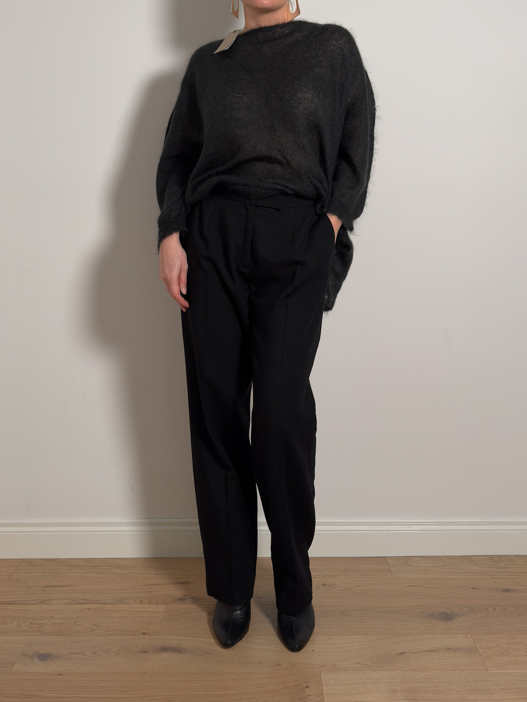 Pure wool black pants