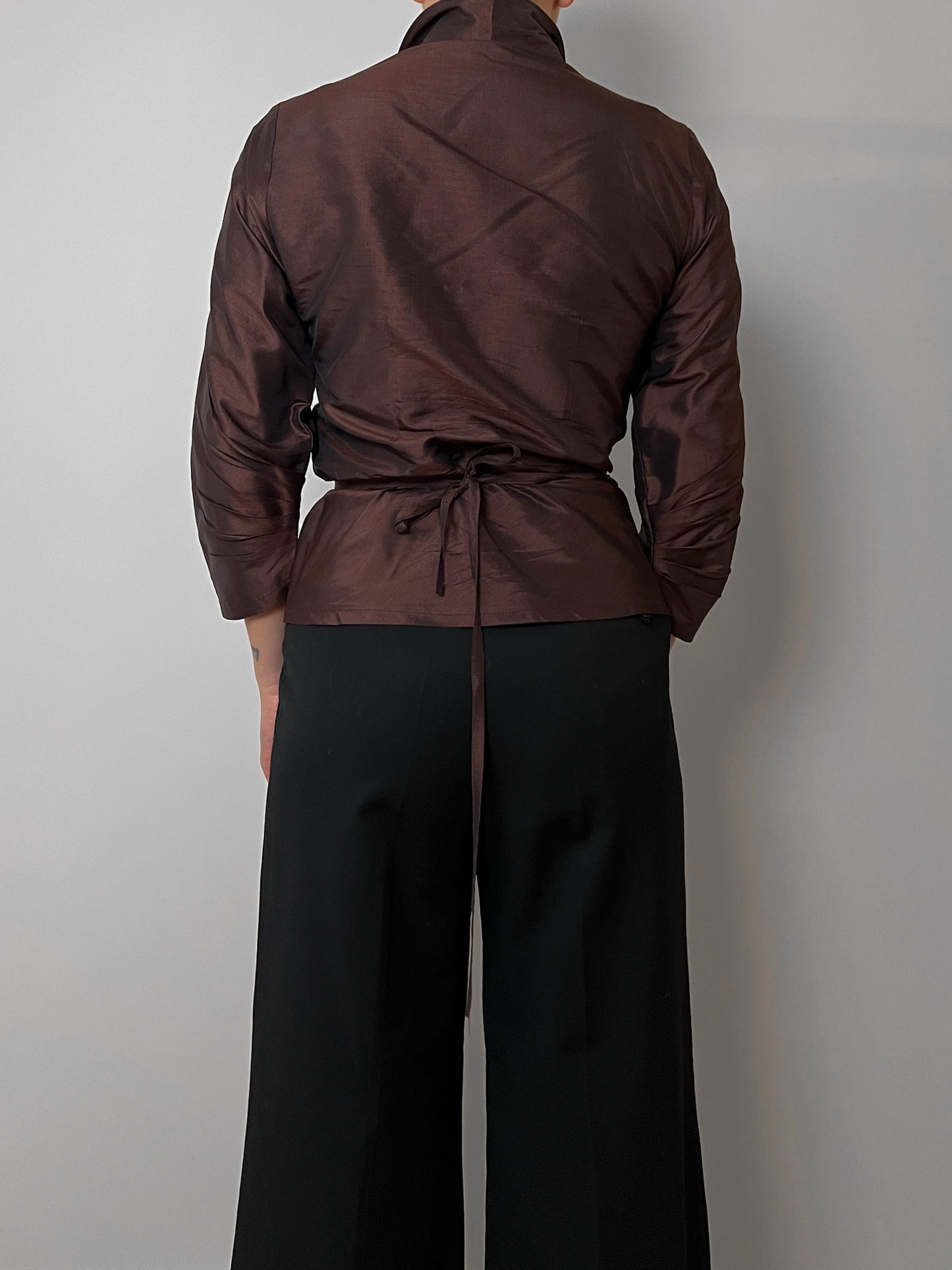 Pure silk brown blouse