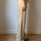 Linen and cotton beige pants