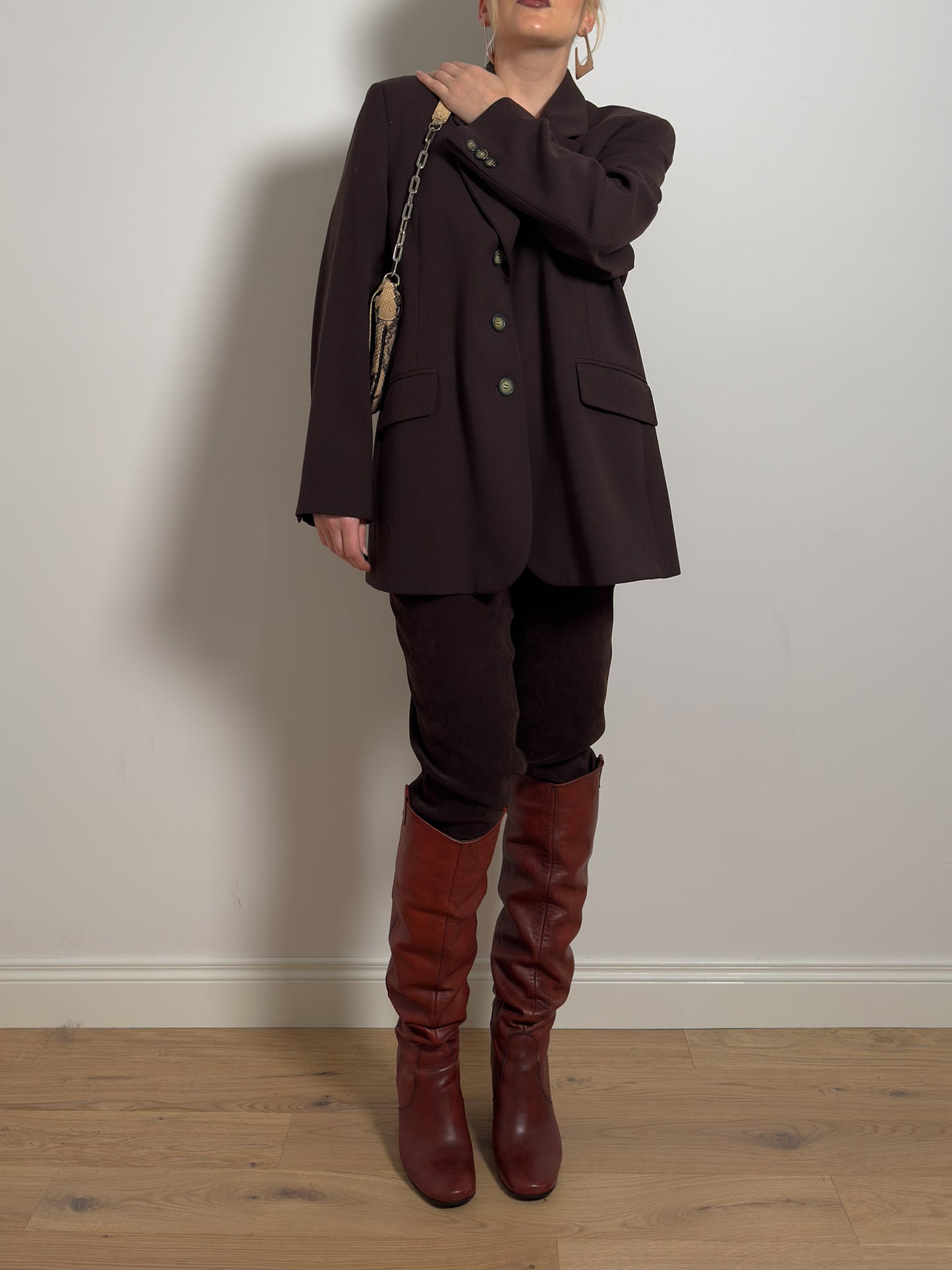 Pure wool chocolate blazer