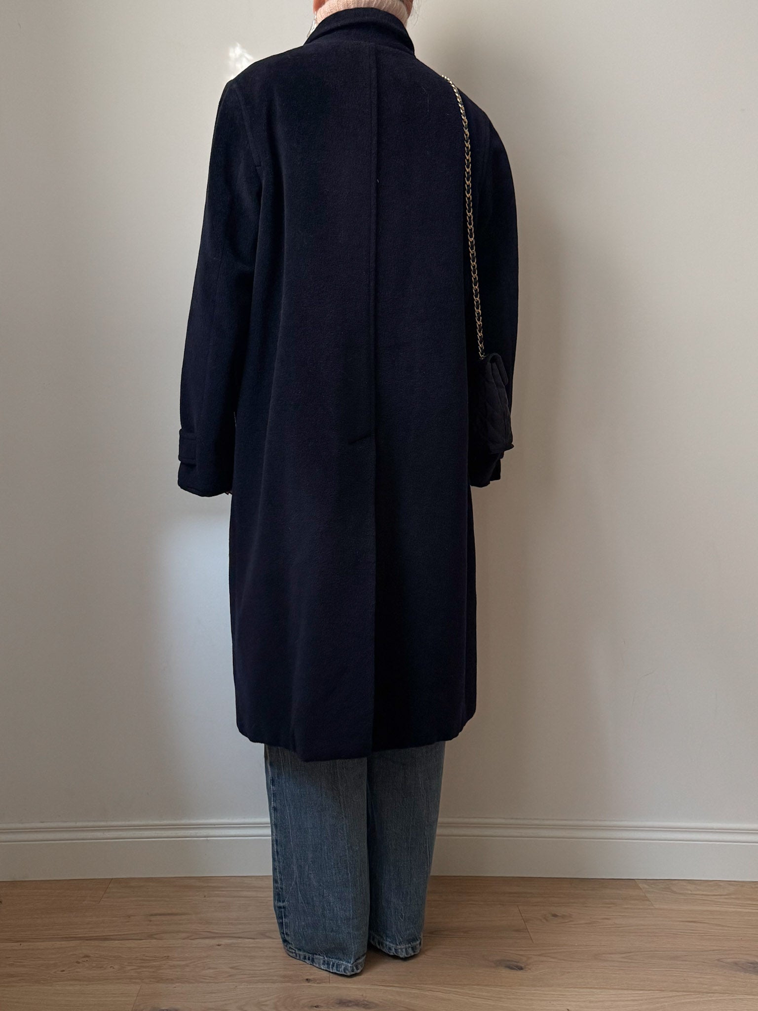Max Mara wool and cashmere blue coat