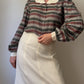 Pure silk maxi collar bouse
