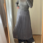 Cotton and linen grey skirt