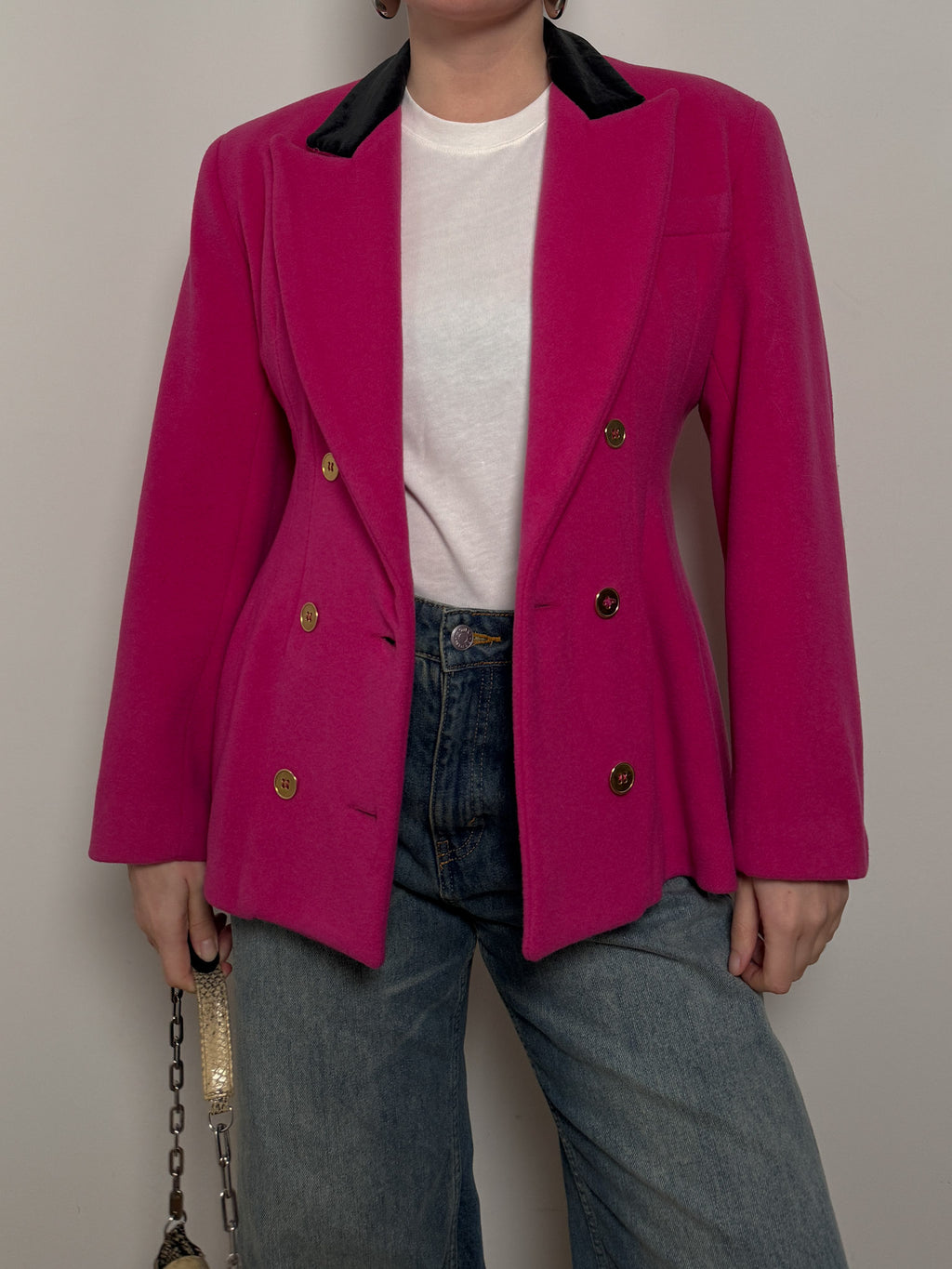 Pure wool cyclamen blazer