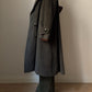 Wool and mohair olive coat