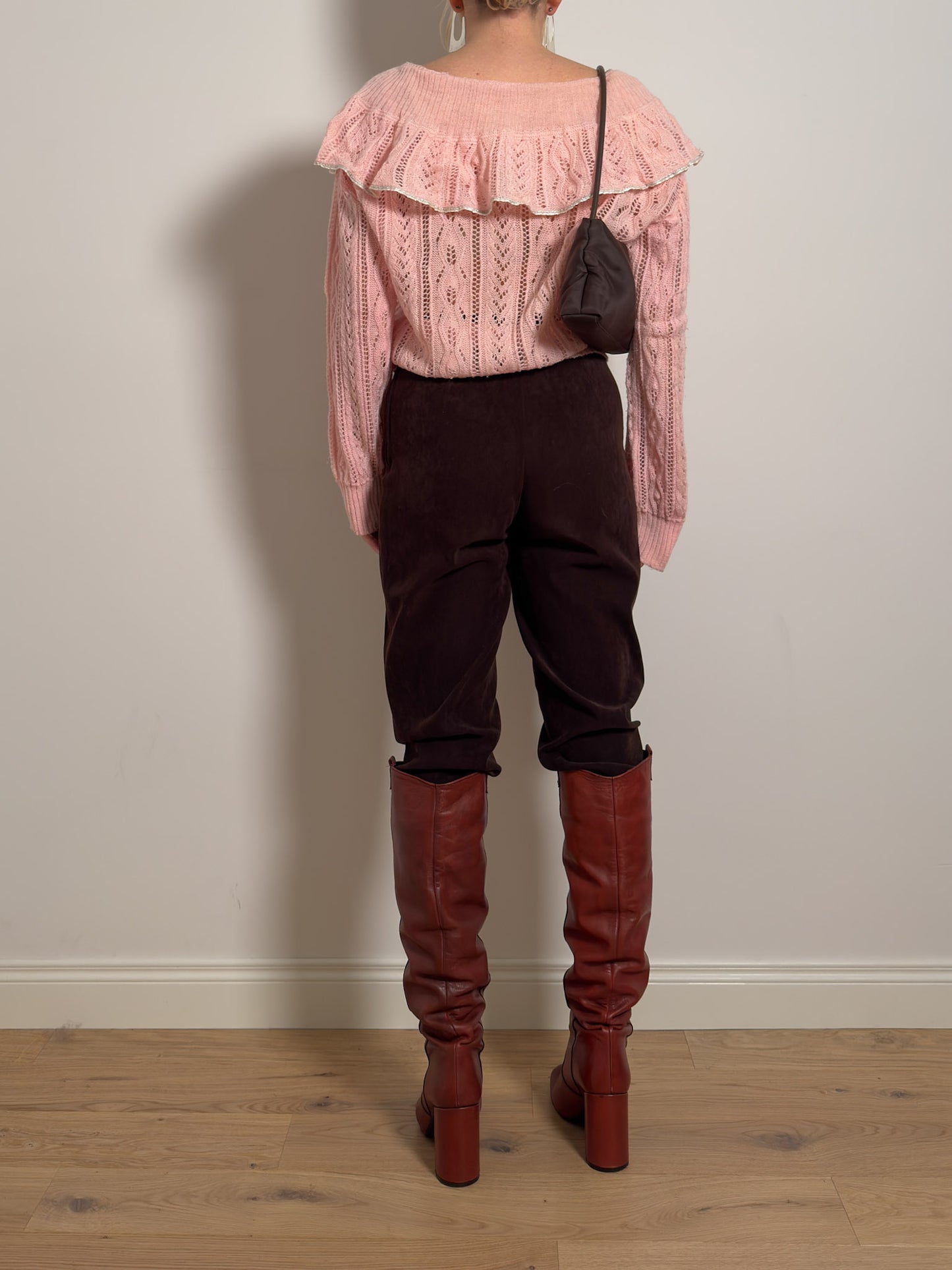 Pure wool pink cardigan