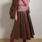 Real leather rust skirt