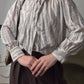 Pure silk ivory and grey blouse