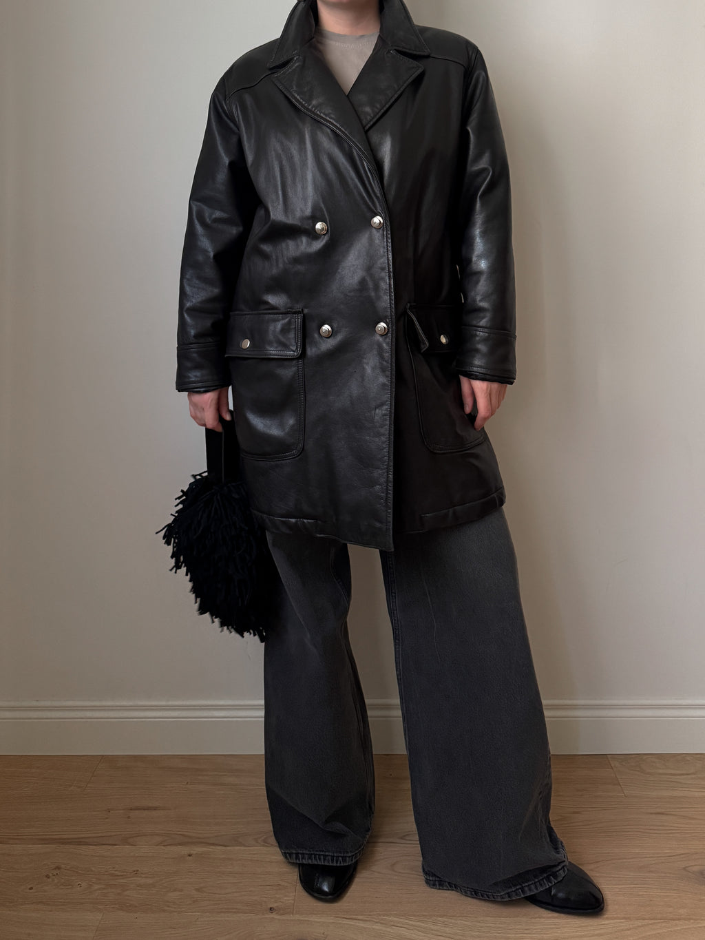 Real leather black jacket