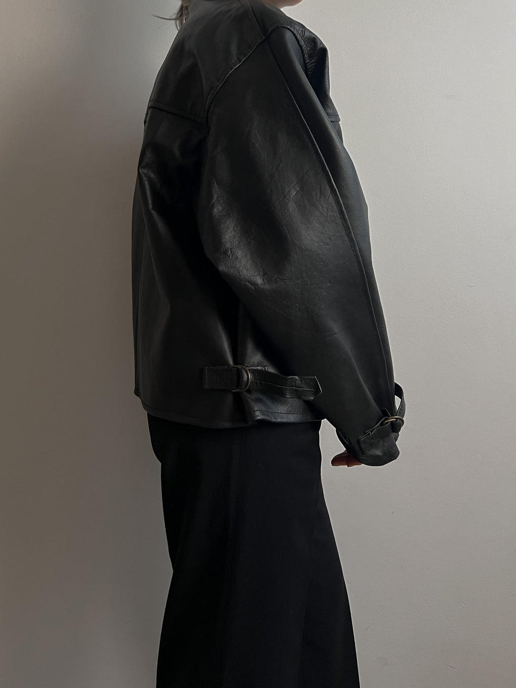 Real leather black jacket