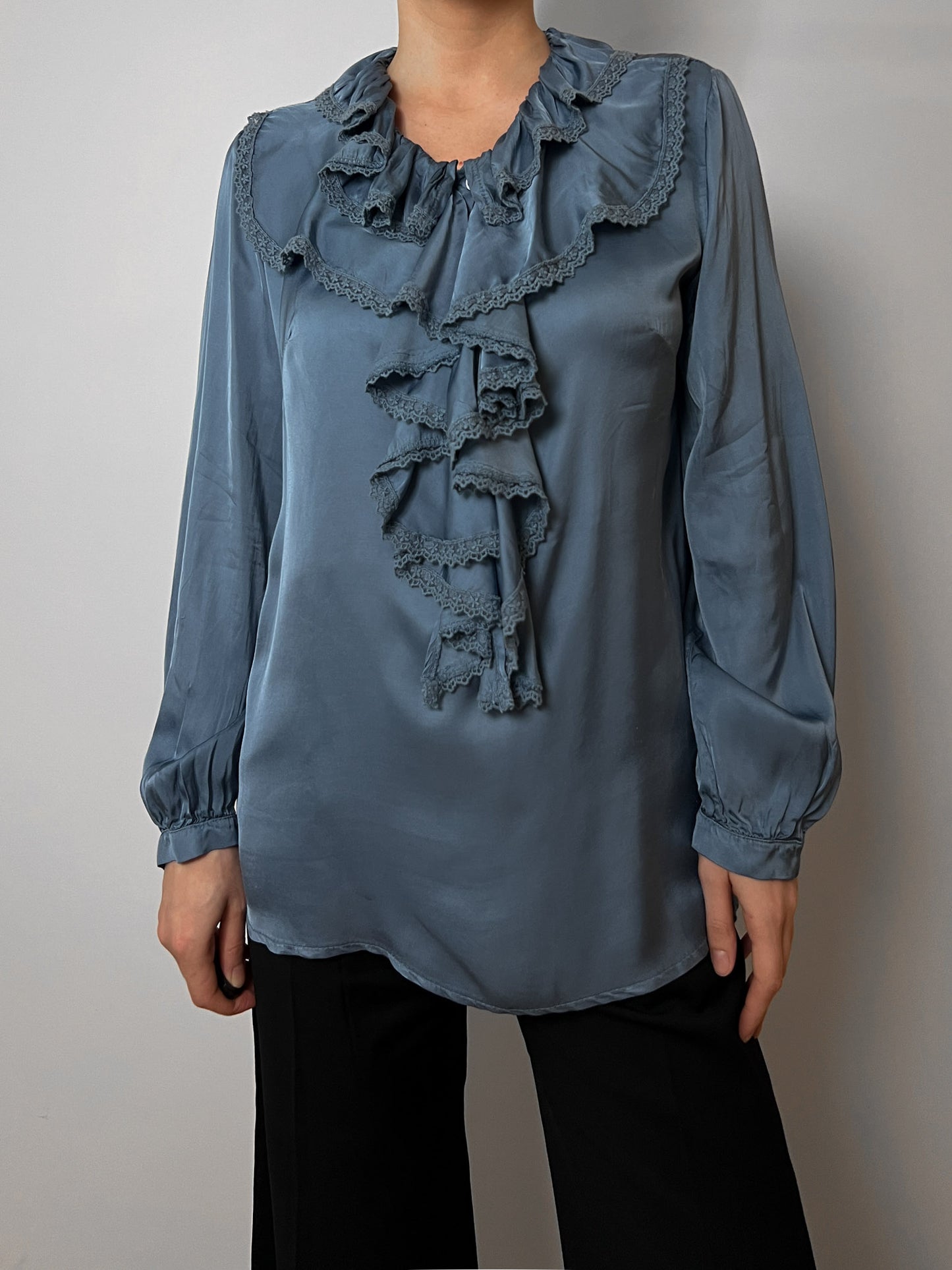 Pure viscose romantic blouse