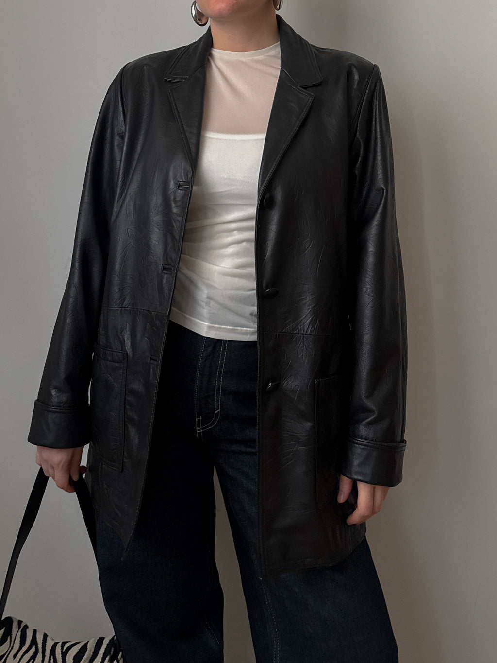 Real leather black jacket
