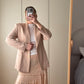 Viscose and wool pink blazer