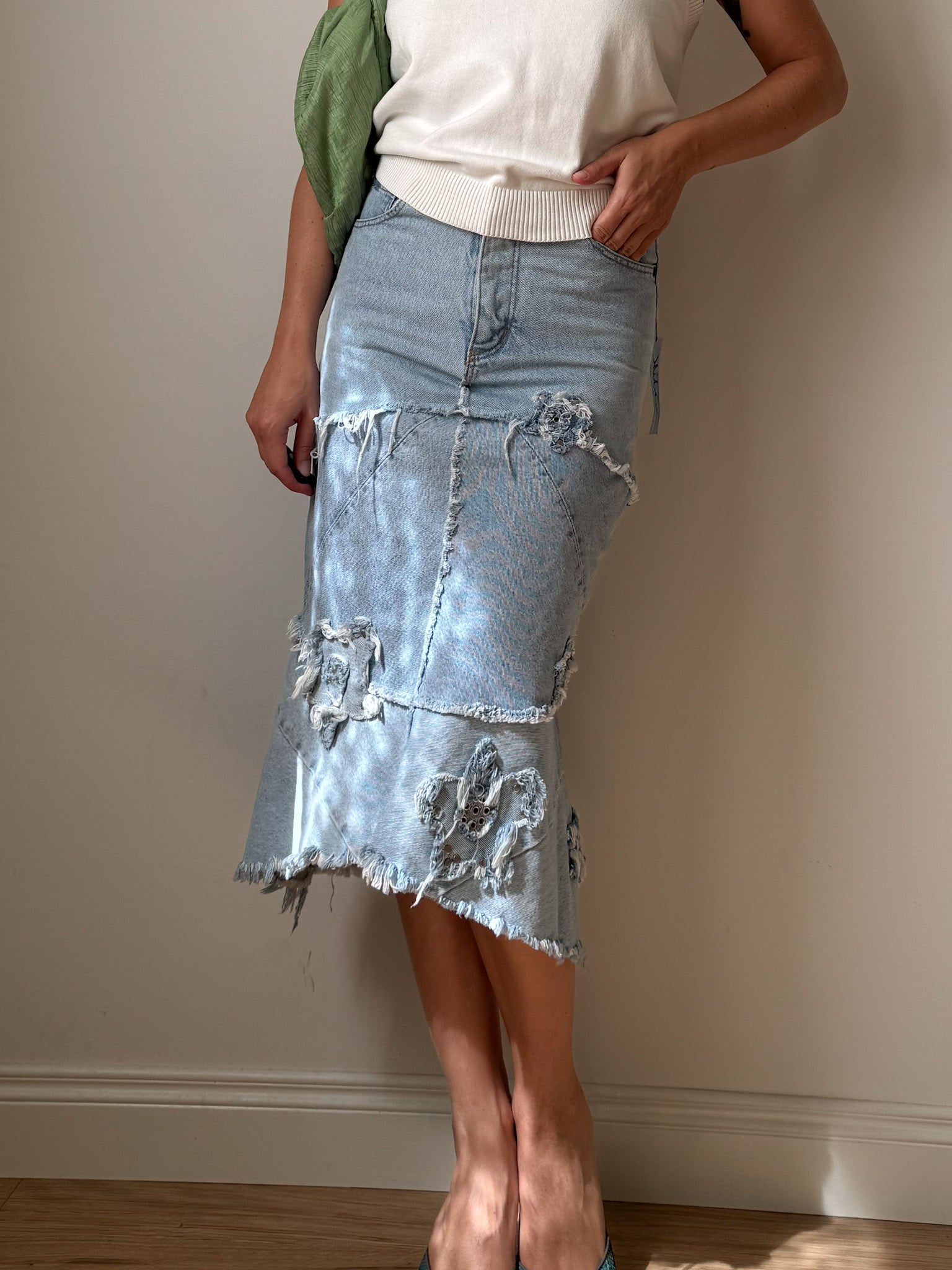Denim siren skirt
