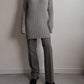 Pure wool grey long sweater