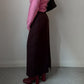 Chocolate brown long skirt