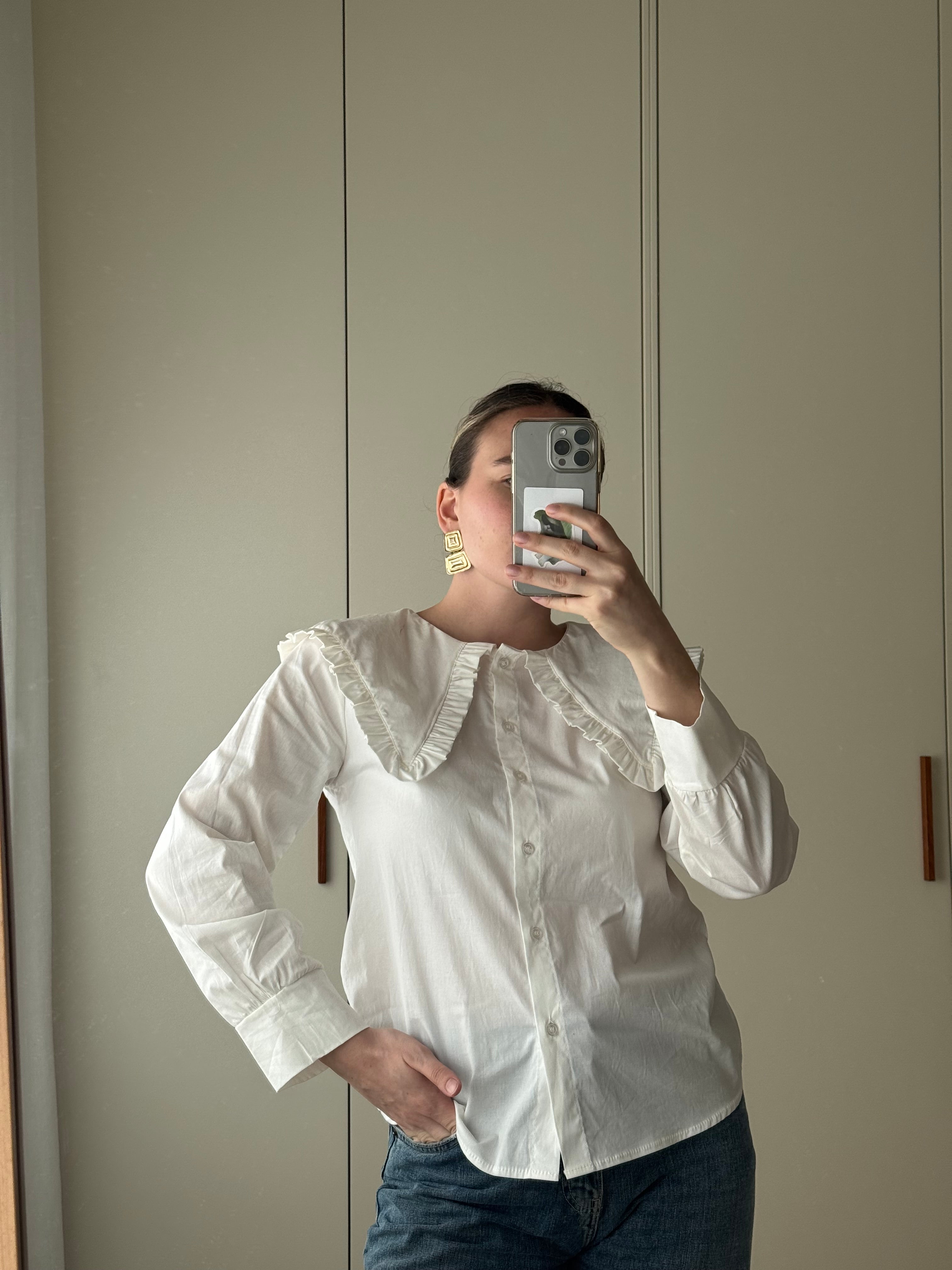 Pure cotton white blouse