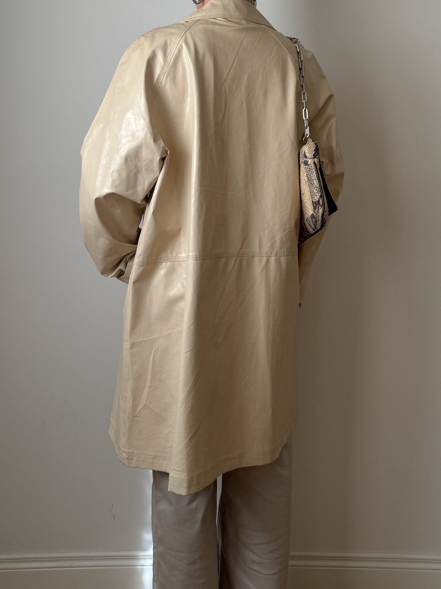 Cream raincoat