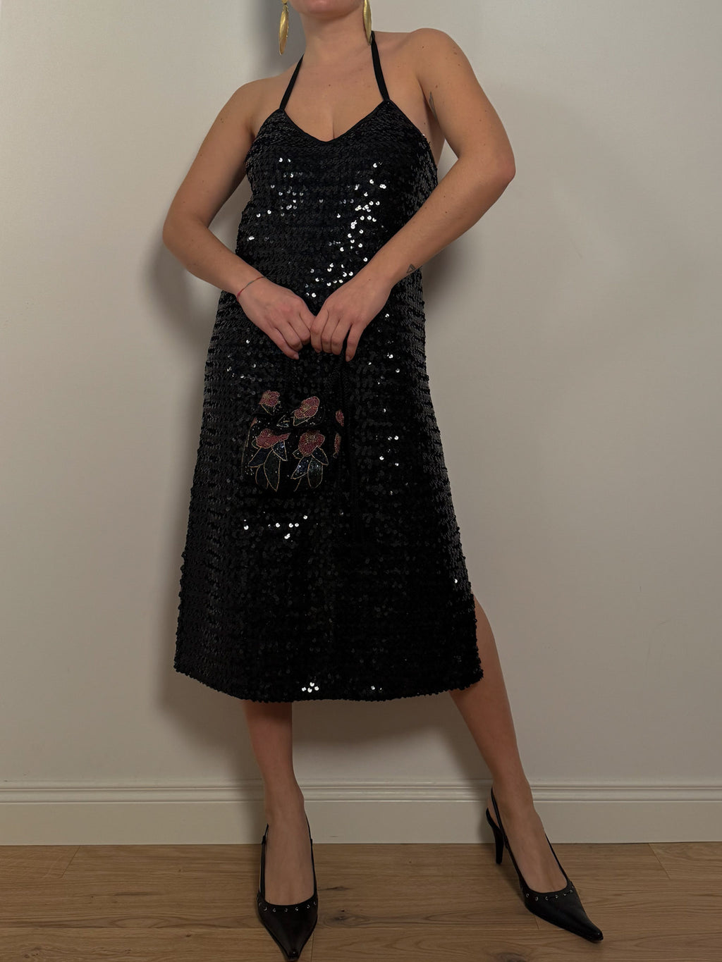 Sequins black dress