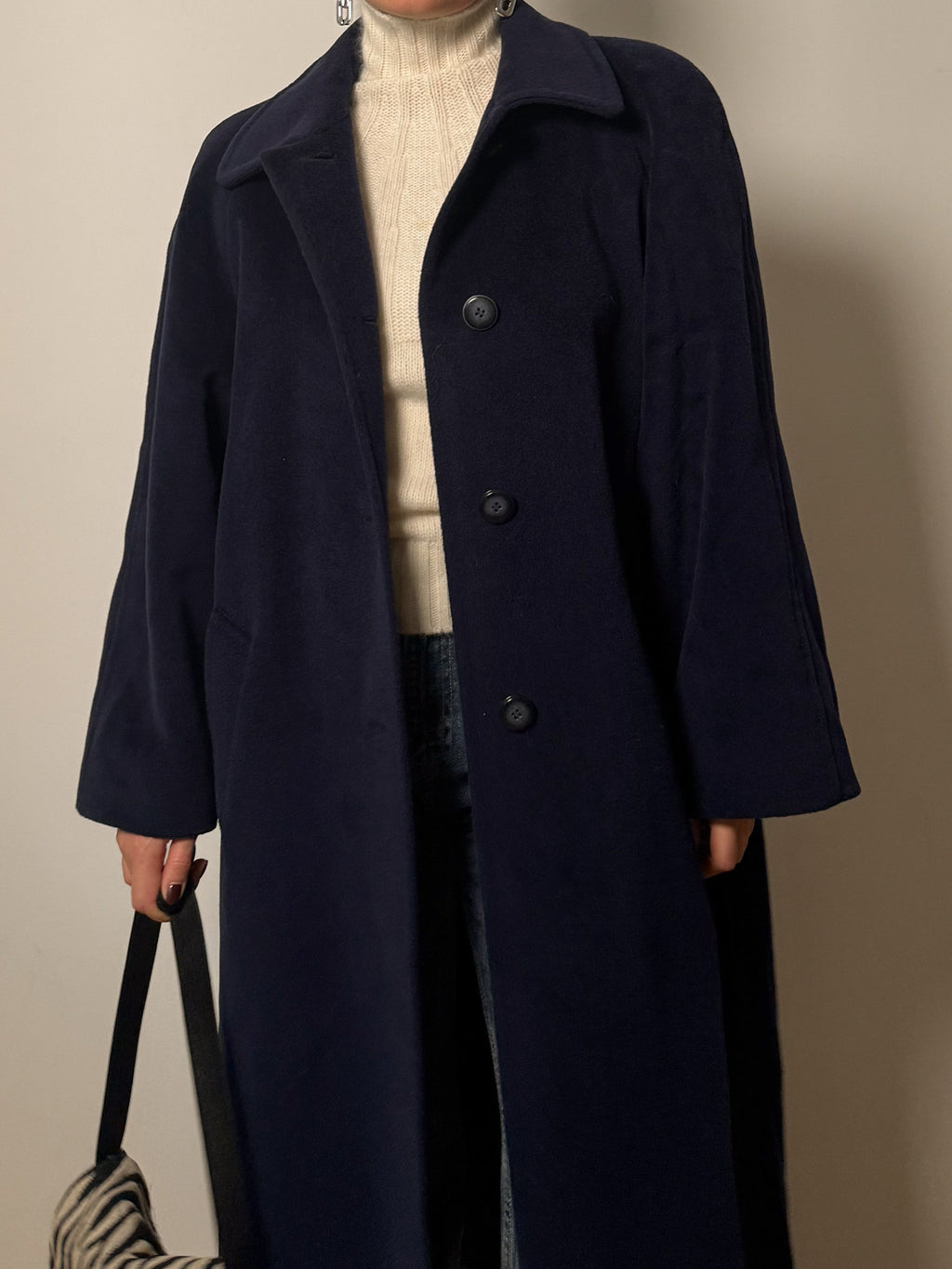 Piacenza pure wool blue coat