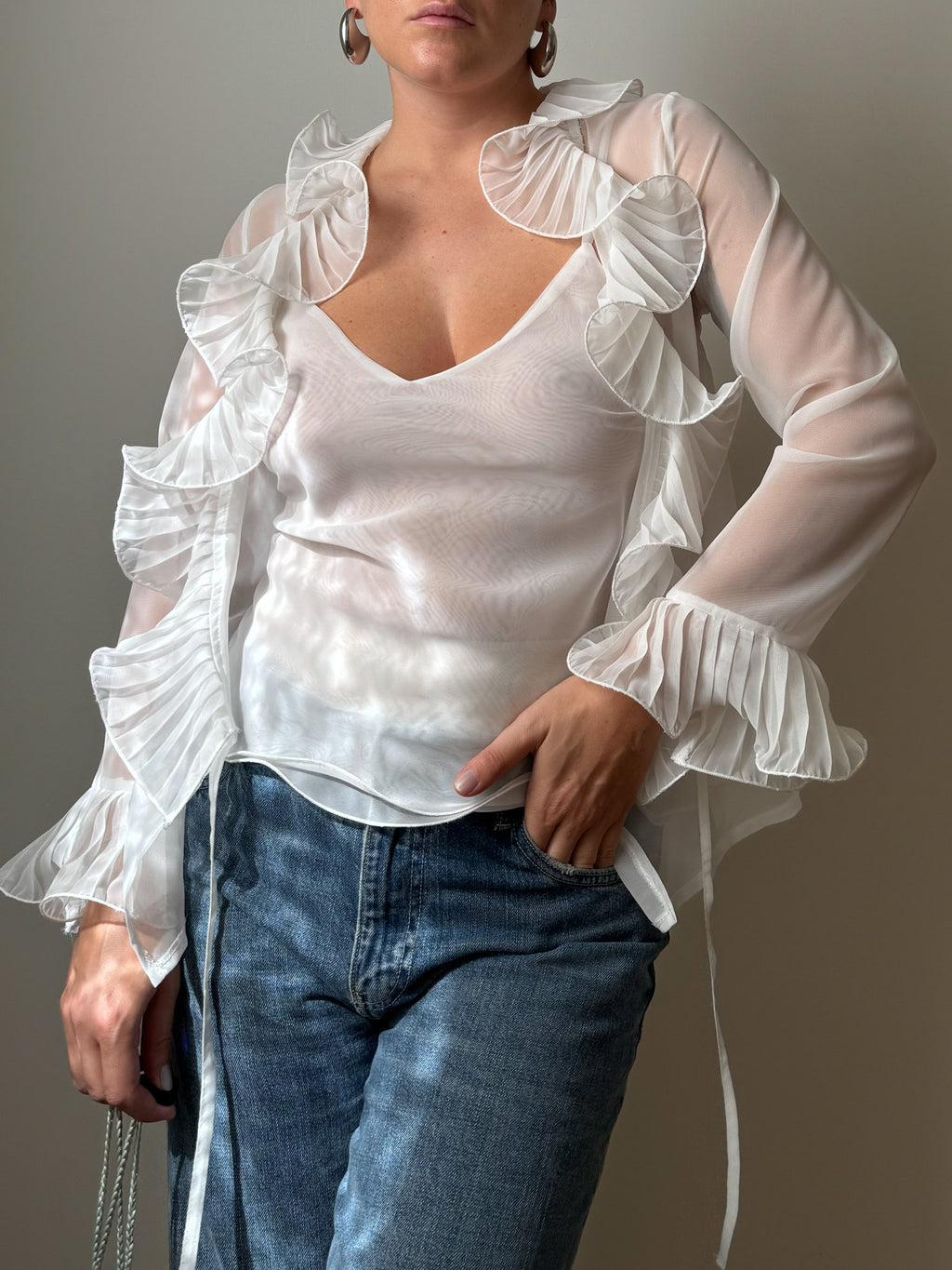 Viscose blend white set