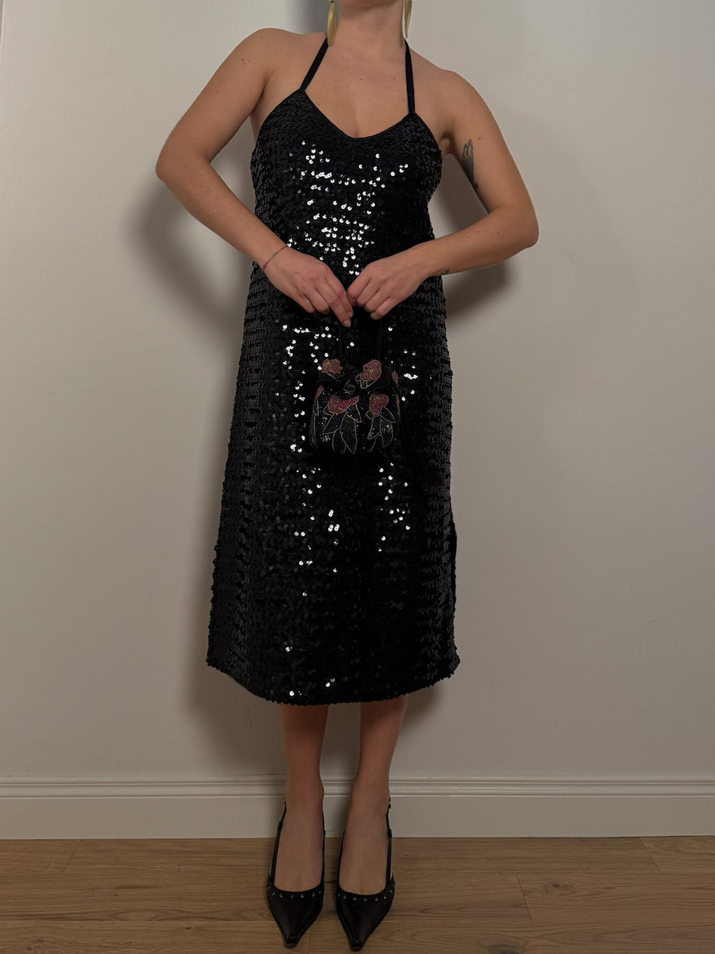 Sequins black dress