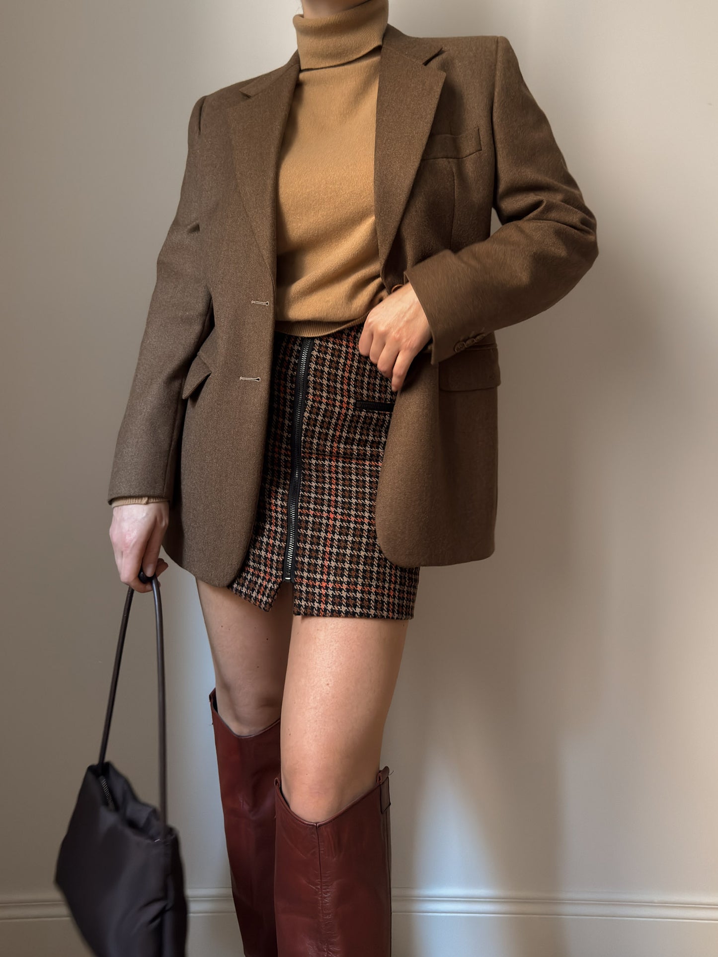 Pure virgin wool camel blazer