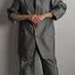 Pure shantung silk grey suit