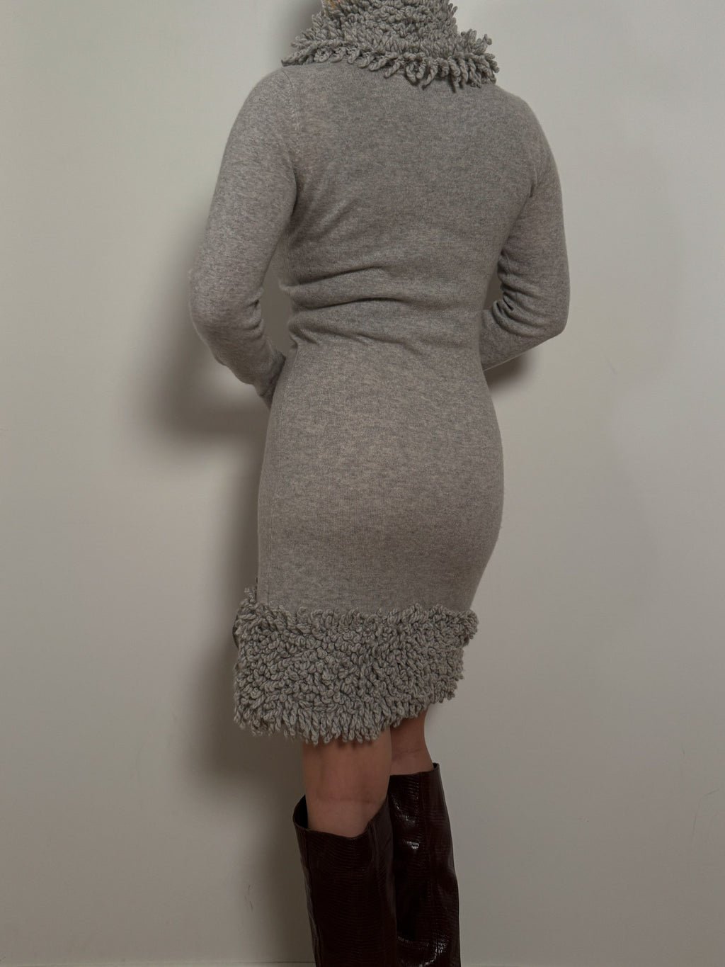 Pure cashmere grey dress