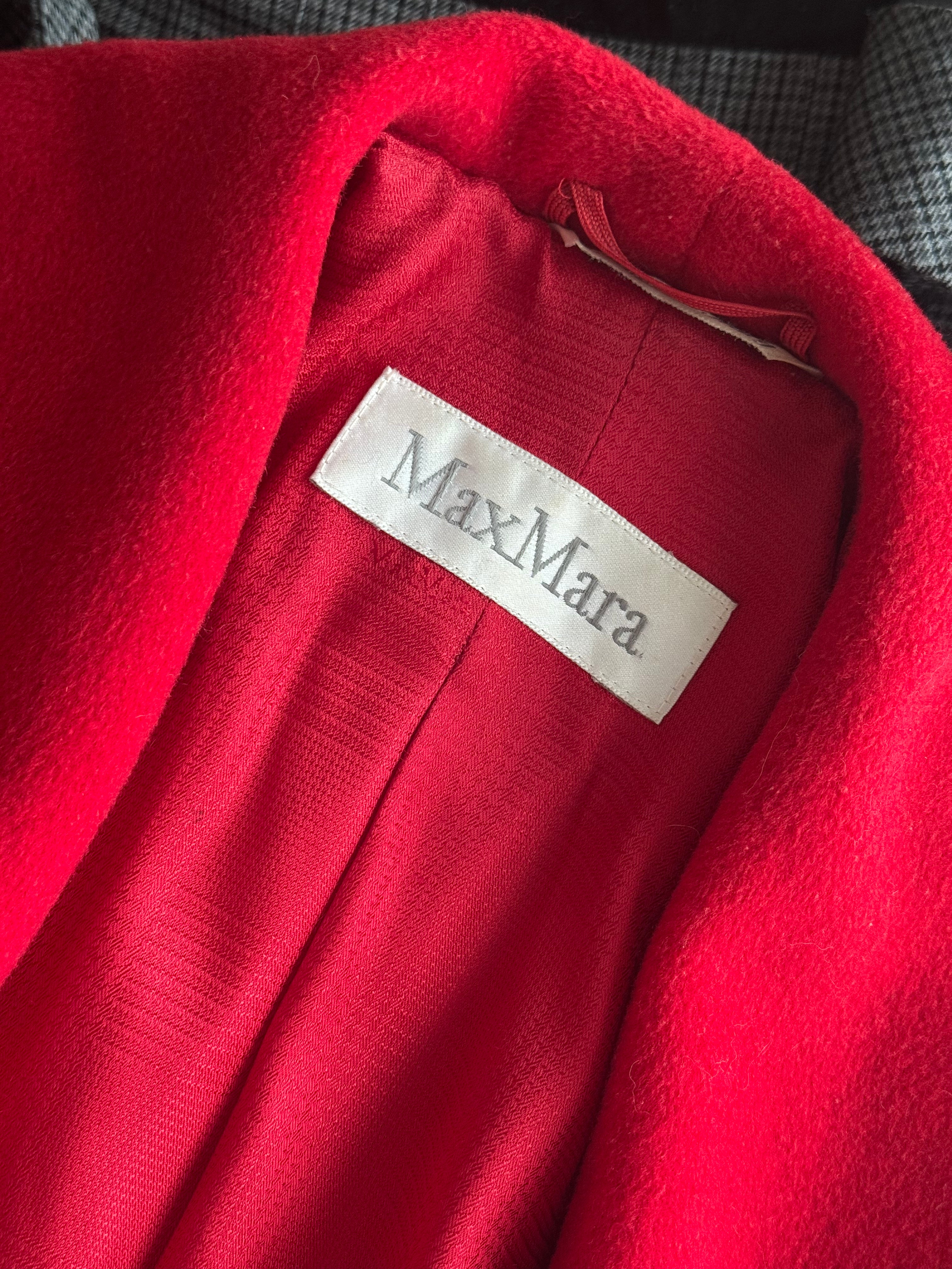 Max Mara pure wool red cabin