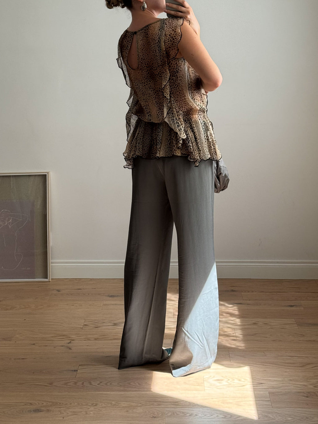 Pure viscose animalier top