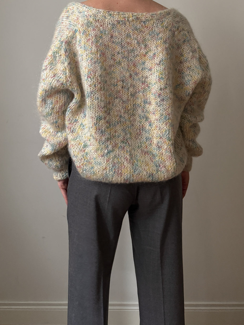 Pure wool embroidered cardigan