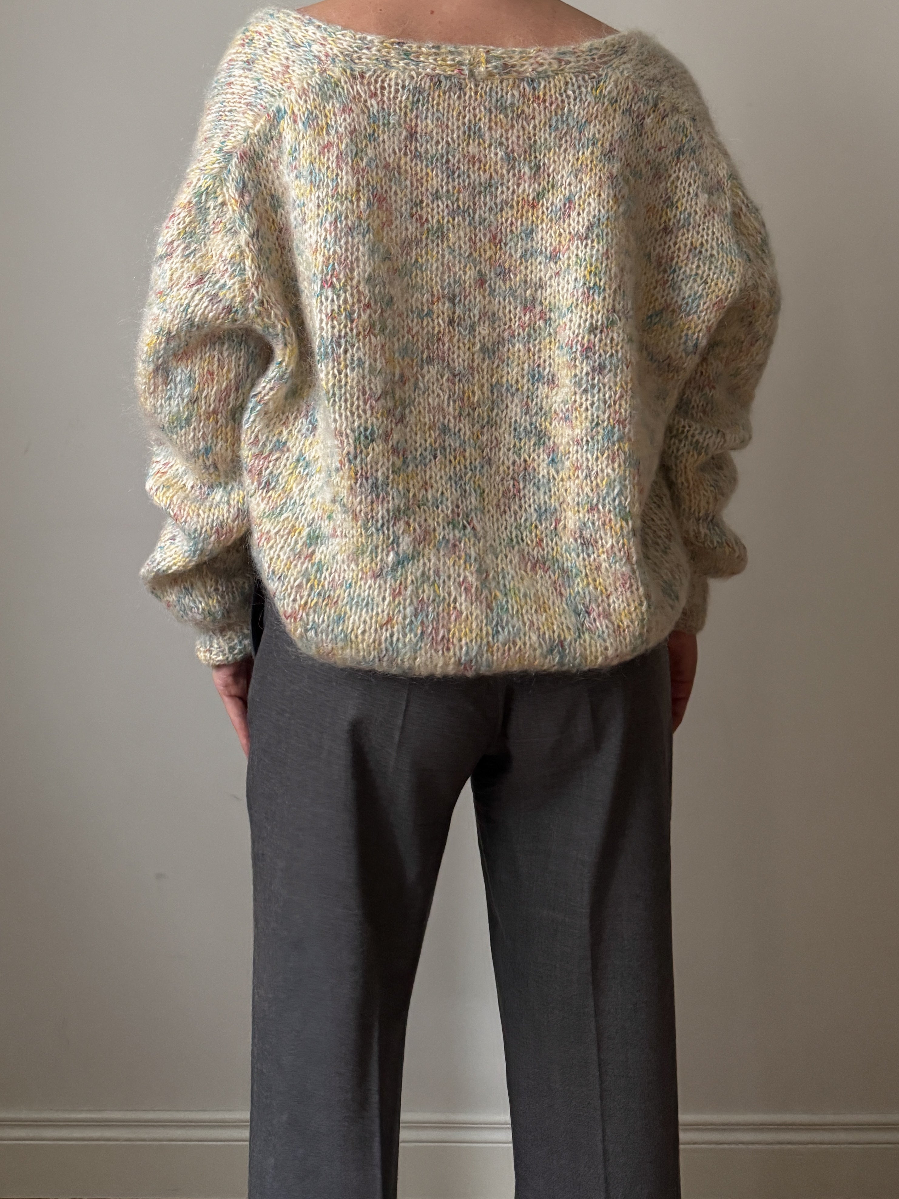 Pure wool embroidered cardigan