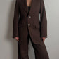 Pure virgin wool brown suit