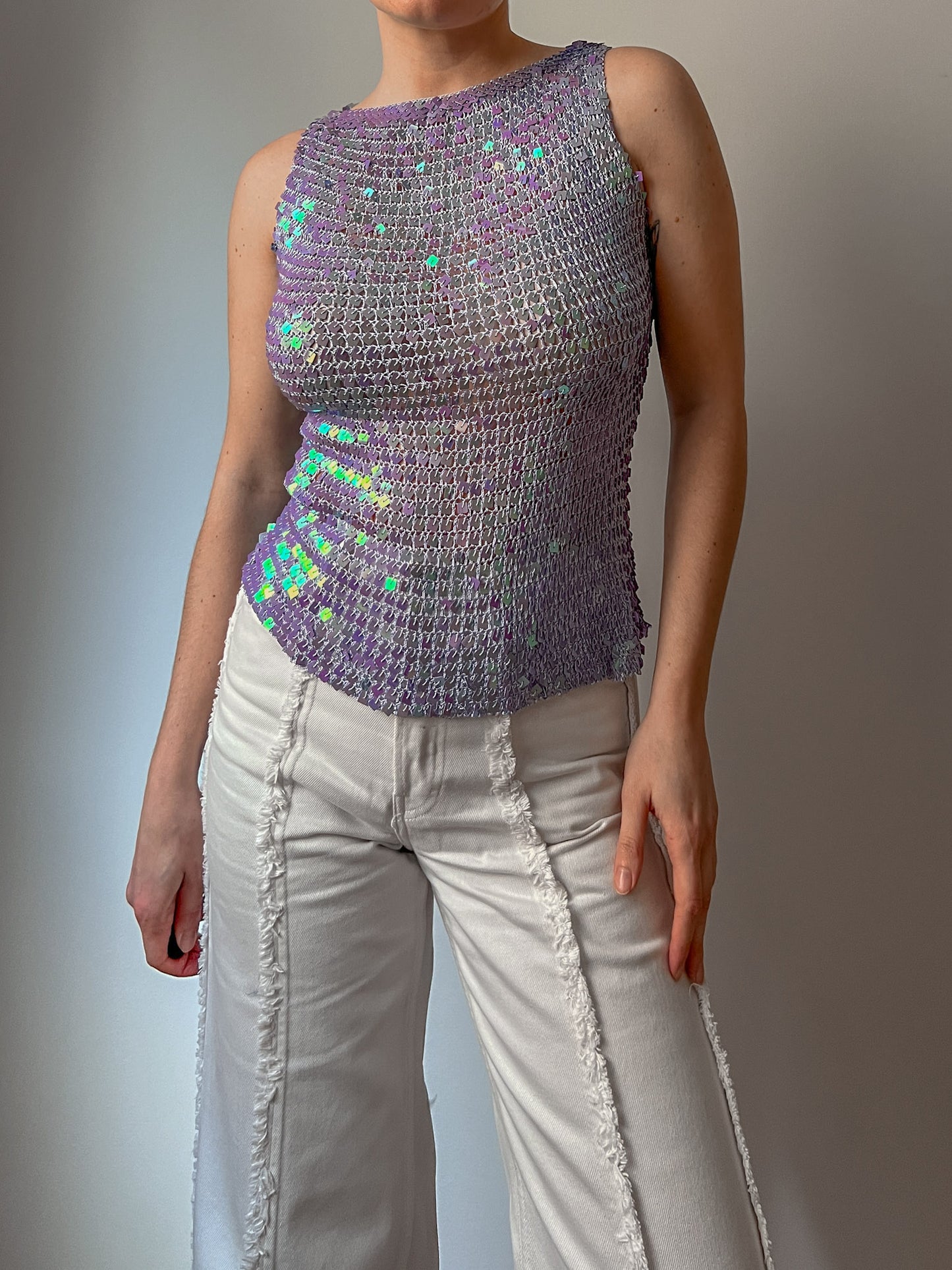 Sequins lilac top