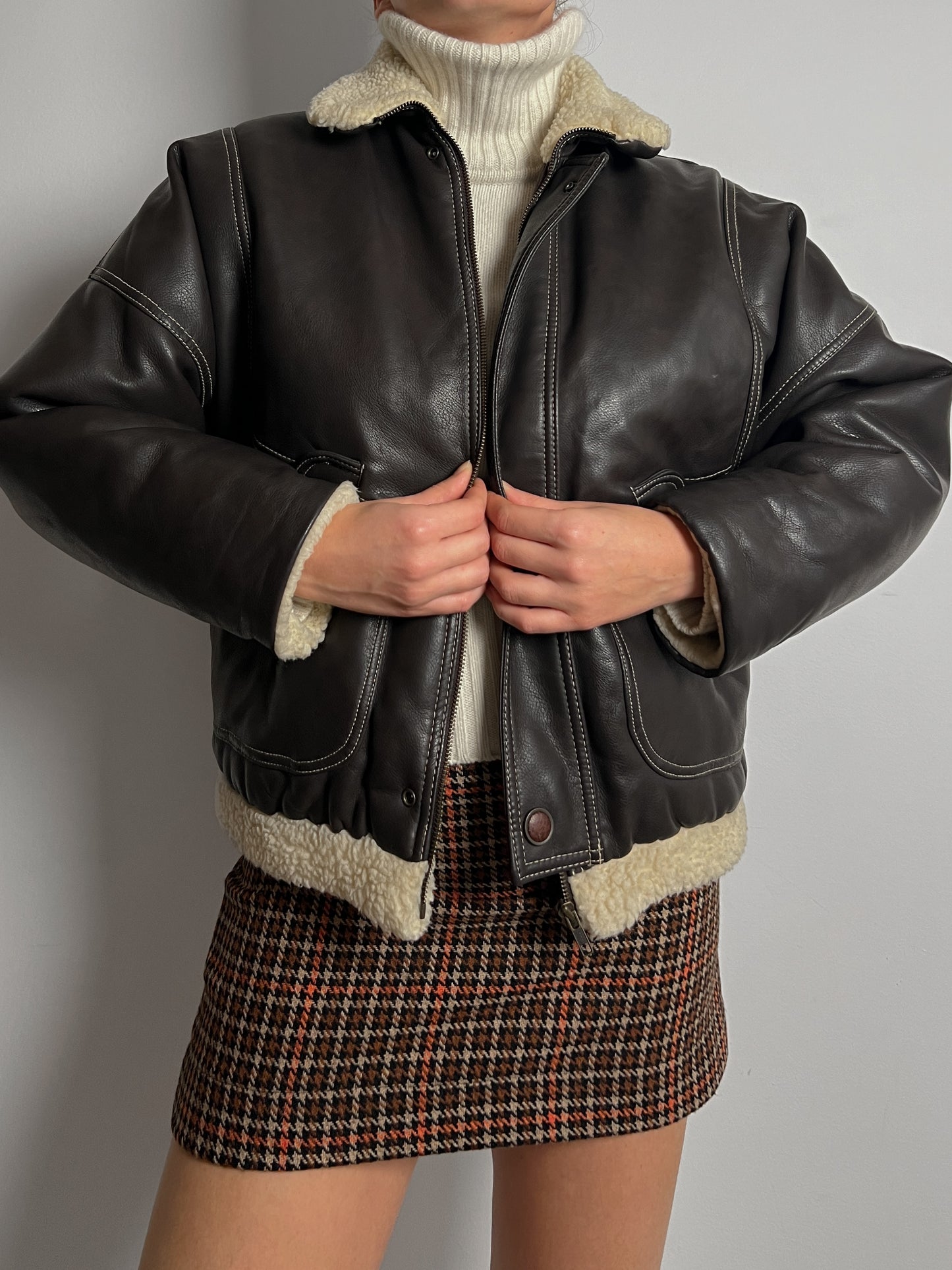 Aviator bomber jacket