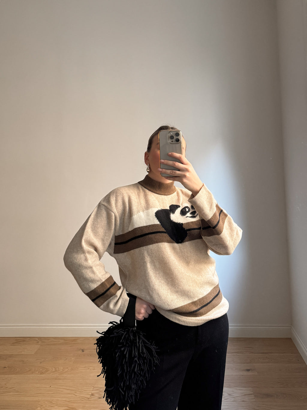 Lambswool and angora pull