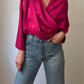 Pure silk cyclamen blouse