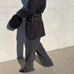 Brando pinstriped anthracite wool (Michael&son)