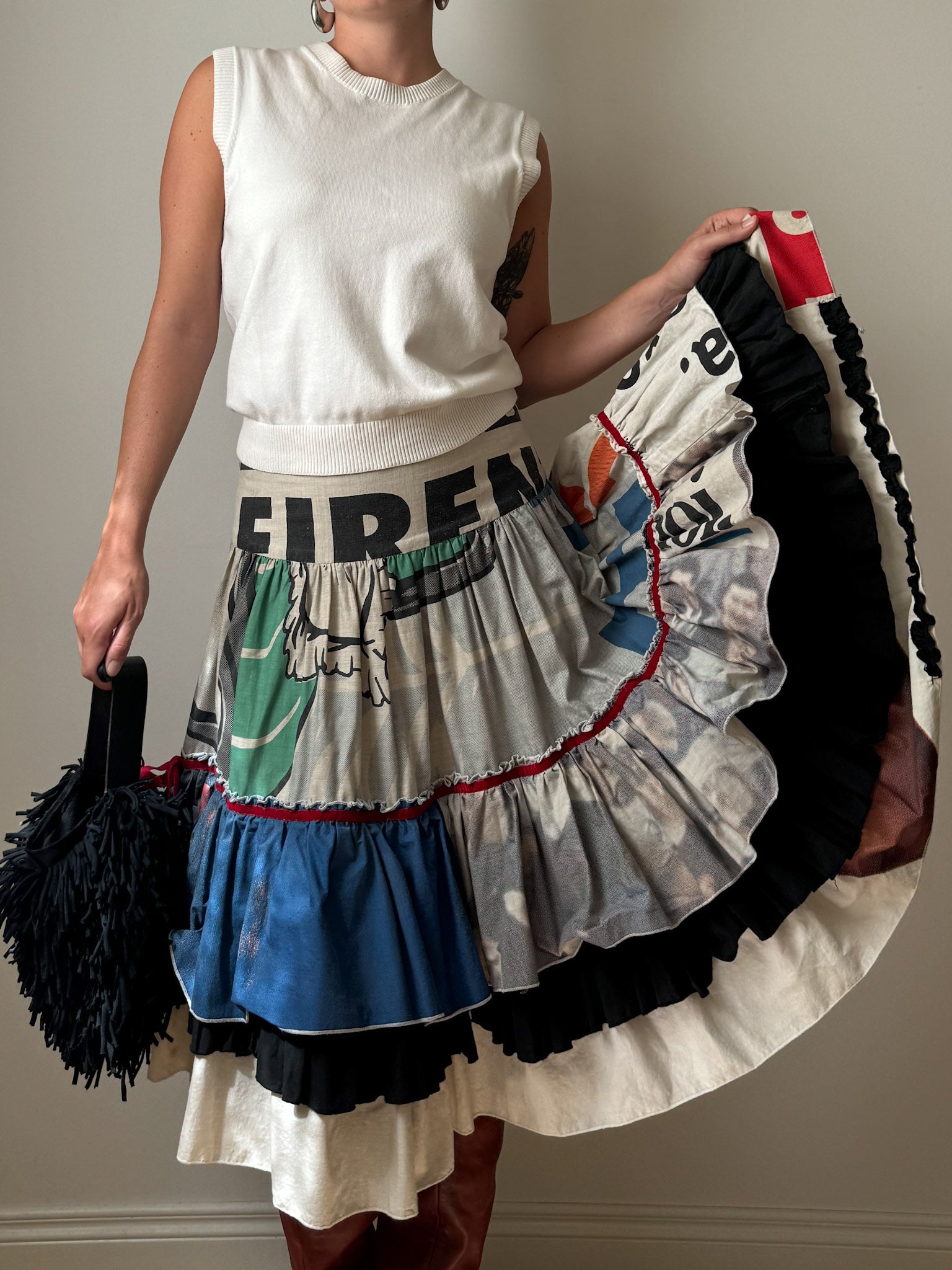 Cotton printed skirt