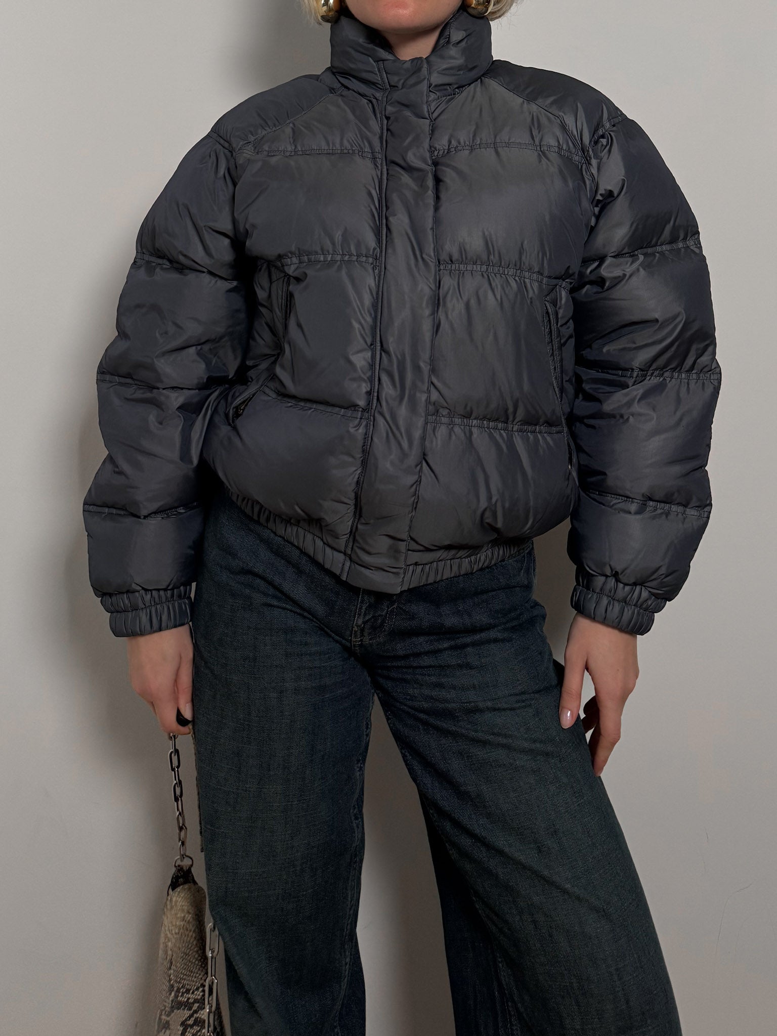 Real down grey puffer