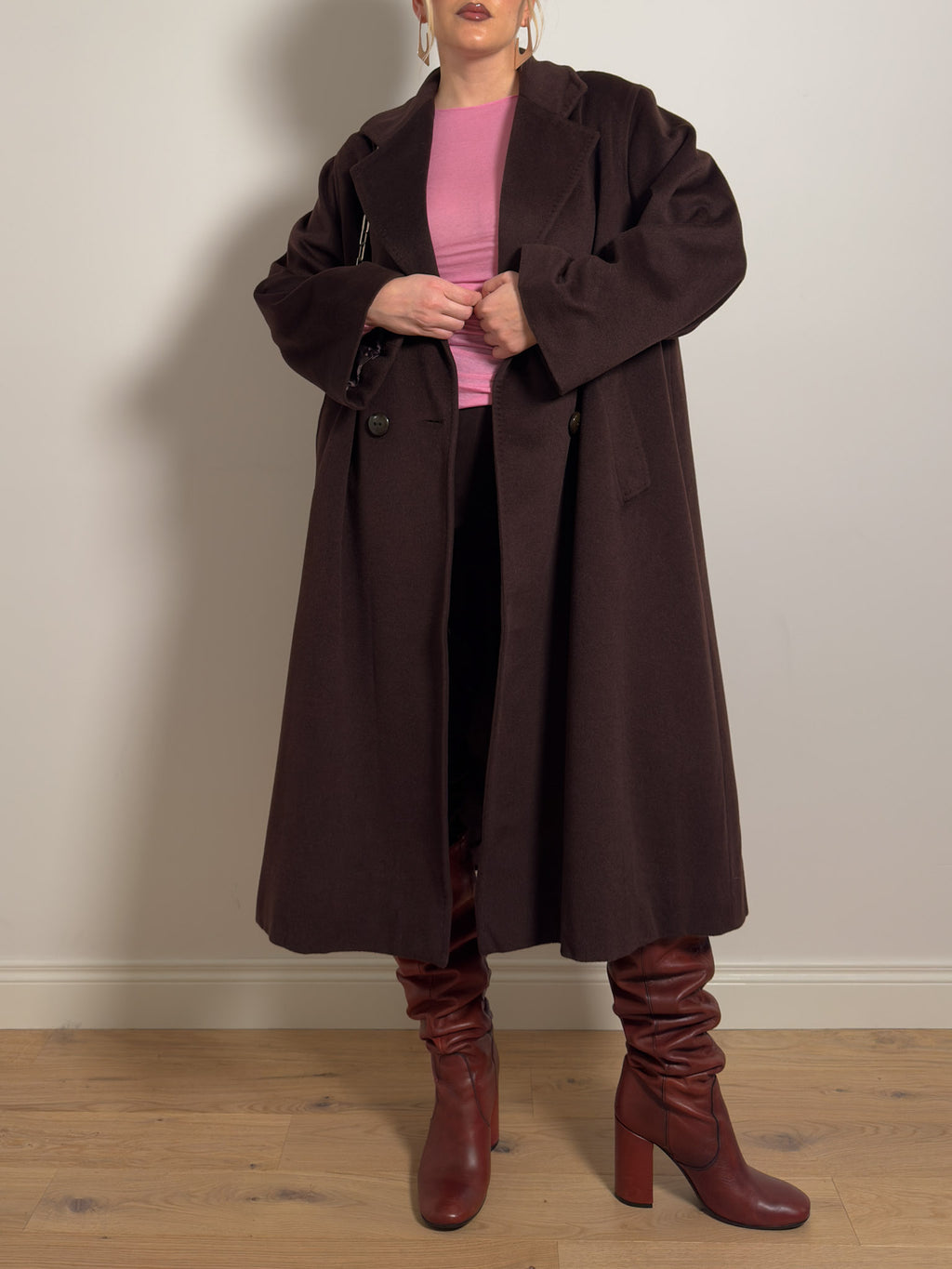 Pierre Cardin pure wool chocolate coat