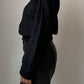 Pure wool embroidered black cardigan