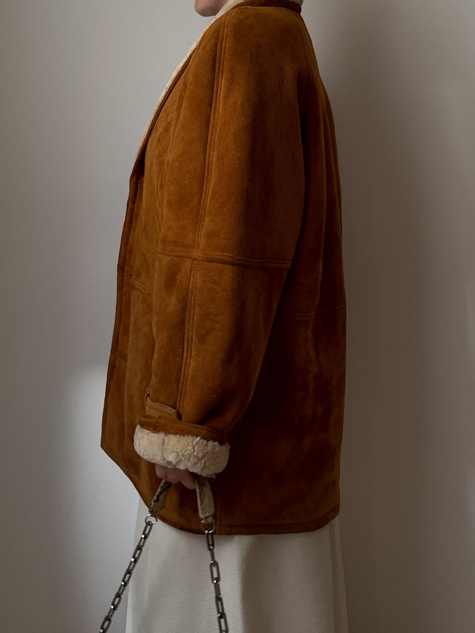 Original Shearling cognac coat